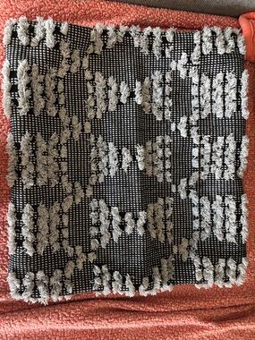 Textured Black and Gray Knit Pillow Cases